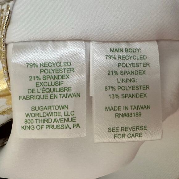 Lilly Pulitzer Luxletic Lindsay Sports Bra UPF 50+ Size Medium Workout Metallic - Picture 10 of 12